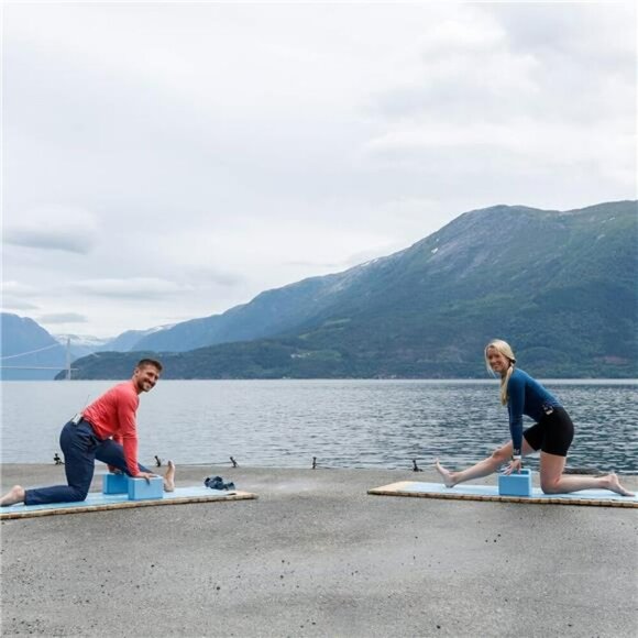 Hydrow Yoga Block EVA Foam Supportive Lightweight Blue Pilates Meditation Prop - Picture 6 of 7